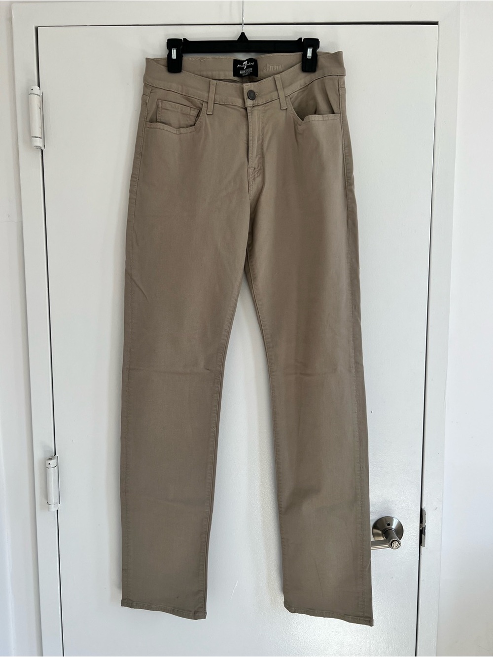 7 For All Mankind Beige Slim Pants